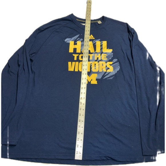 MICHIGAN WOLVERINES ADIDAS CLIMALITE ULTIMATE PERFORMANCE LONGSLEEVE SHIRT MEN'S - Picture 4 of 5